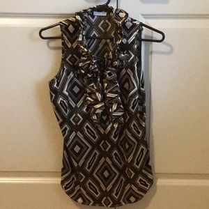 New York & Company sleeveless ruffle top